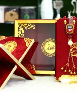 Quran Box with Holy Quran in Velvet Case – Elegant Islamic Gift