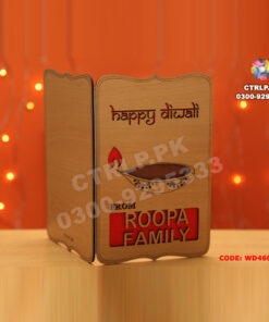 Customized Diwali Gift Wooden Greeting Card