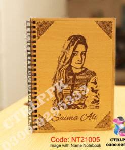 A5 Size Customize Image and Name on Wooden Notebook NT21005