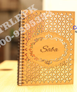 Alternative view of A5 Size Customize Name on Royal Pattern 3D Wooden Notebook NT21010