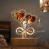 Custom Heart Photo Infinity Lamp